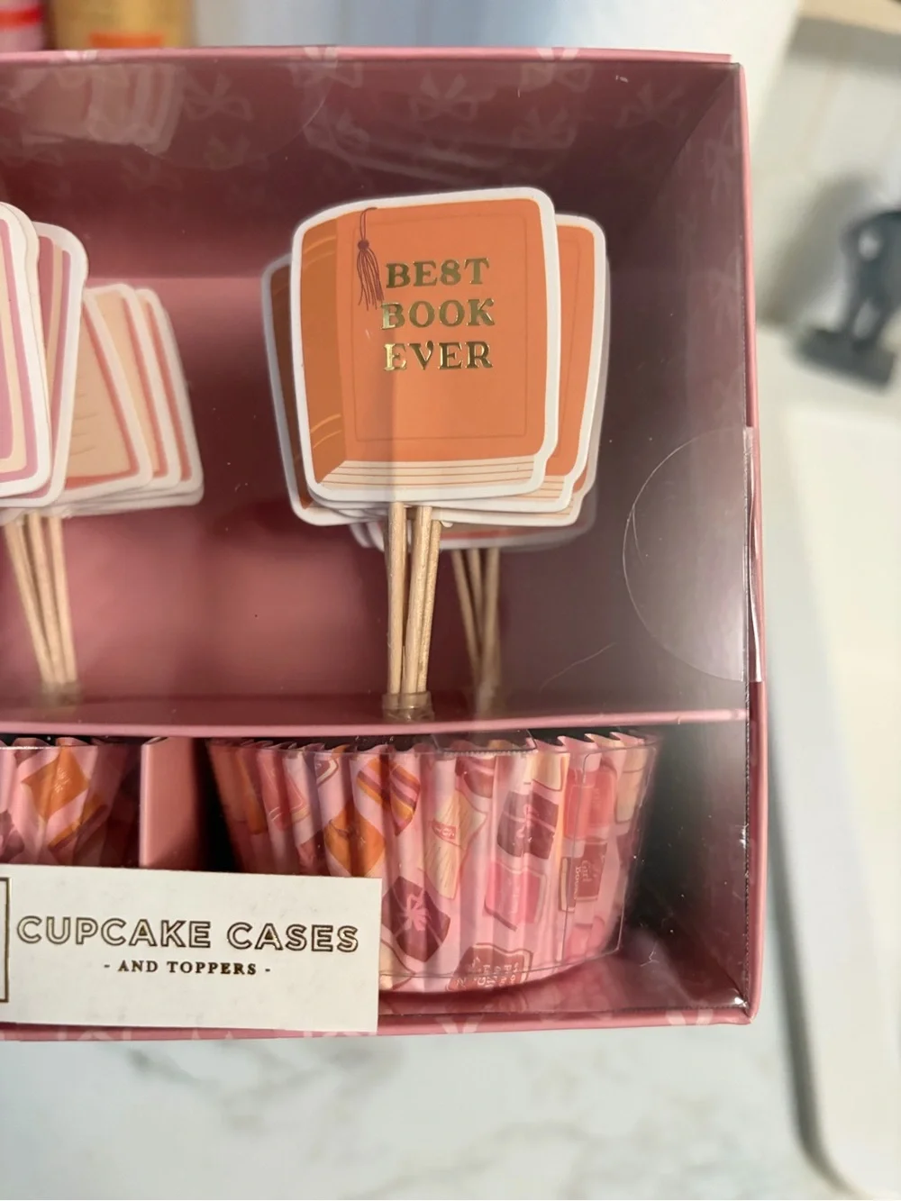 Pink Cupcake Liners & Toppers Set - 24 Count